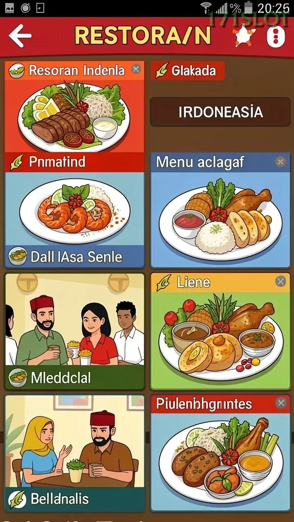 Cuplikan layar KA789 — menu navigasi